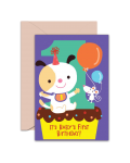 Greeting Card - GC2916-HAL084 - It's Baby First Birthday!